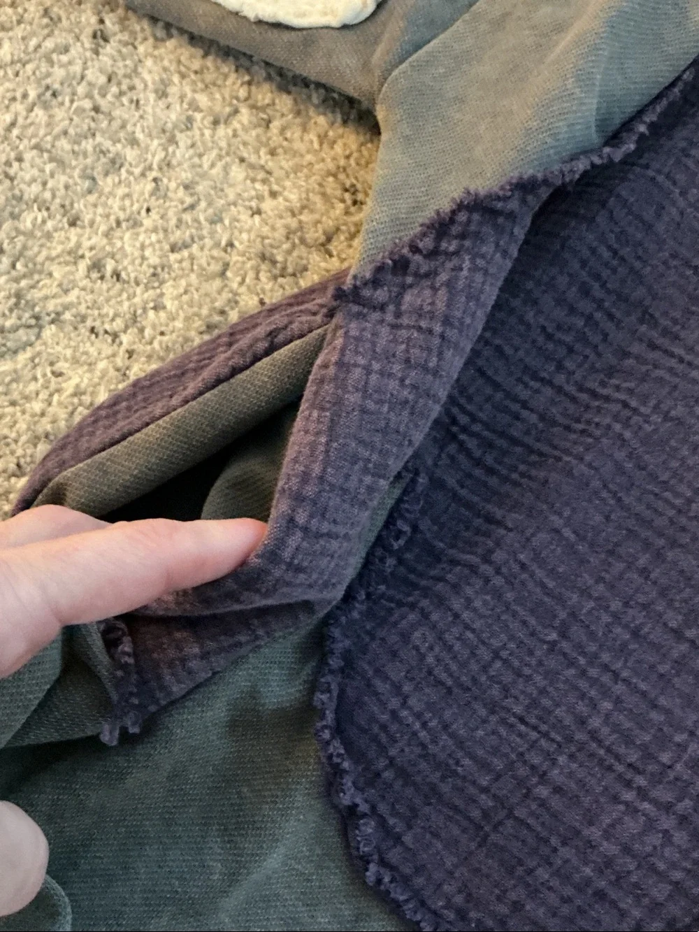 Oli & Hali Gray Tee with Cream and Deep Purple Heart Patches - Picture 12 of 14